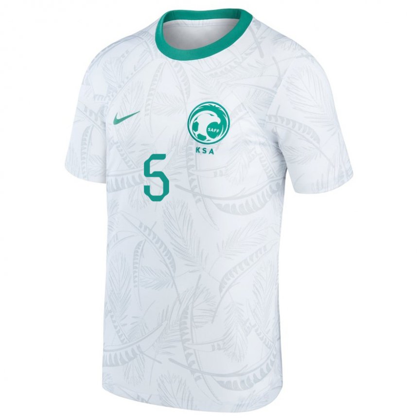 Niño Camiseta Arabia Saudita Ali Al Bulayhi #5 Blanco 1ª Equipación 22-24 La Camisa