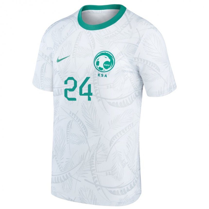 Niño Camiseta Arabia Saudita Nasser Al Dawsari #24 Blanco 1ª Equipación 22-24 La Camisa