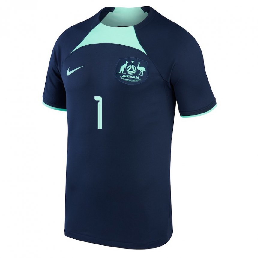 Niño Camiseta Australia Mathew Ryan #1 Azul Oscuro 2ª Equipación 22-24 La Camisa