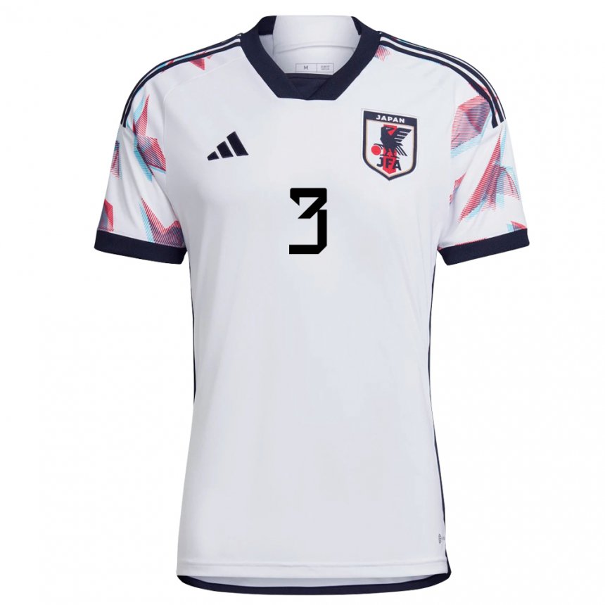 Mujer Camiseta Japón Shogo Taniguchi #3 Blanco 2ª Equipación 22-24 La Camisa