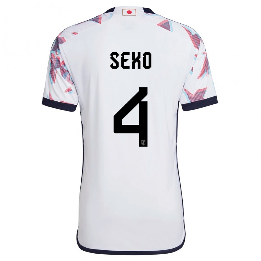 Mujer Camiseta Japón Ayumu Seko #4 Blanco 2ª Equipación 22-24 La Camisa