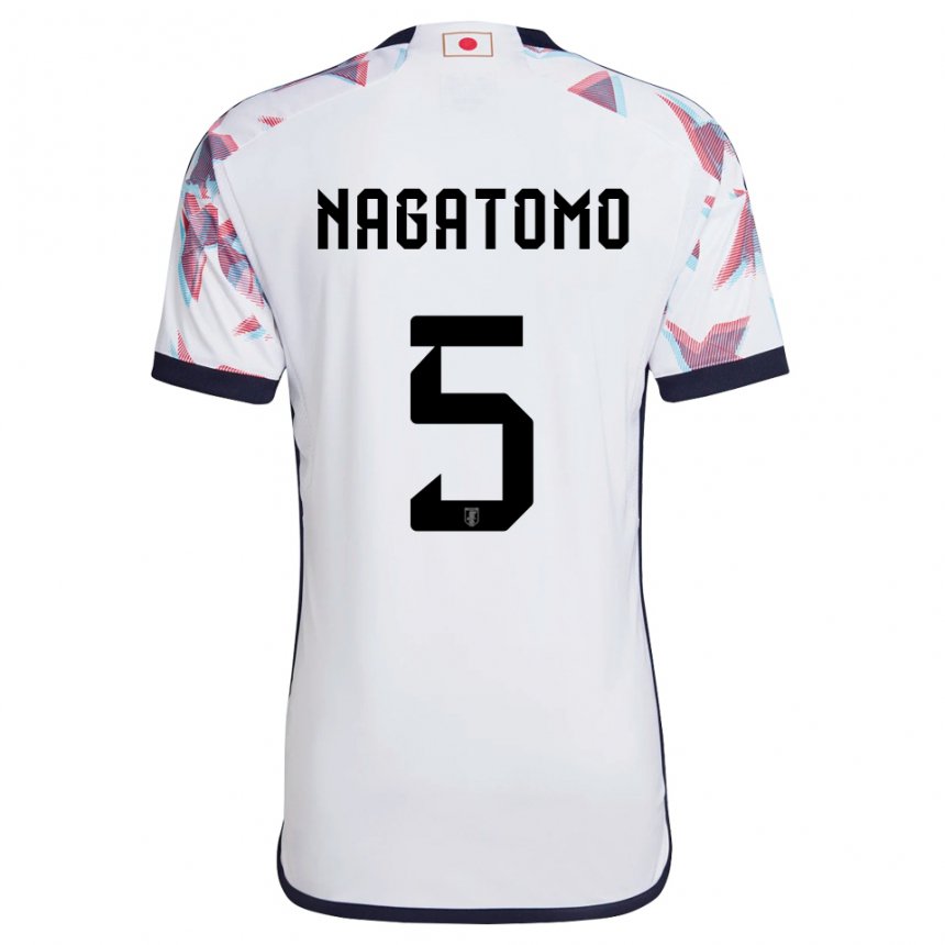 Mujer Camiseta Japón Yuto Nagatomo #5 Blanco 2ª Equipación 22-24 La Camisa