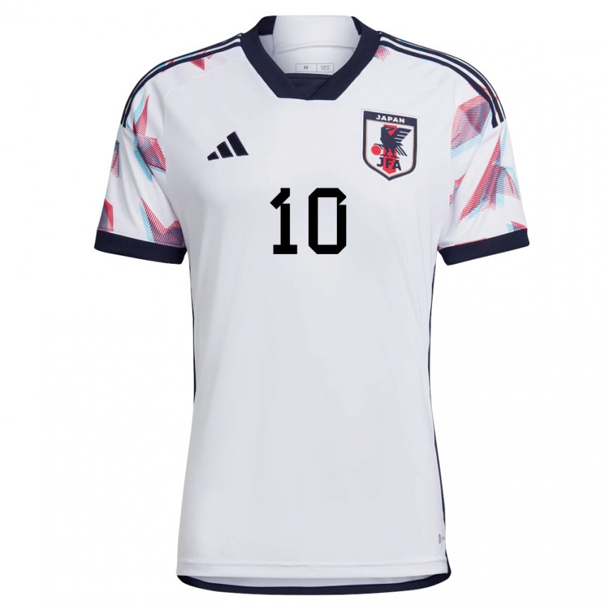 Mujer Camiseta Japón Takumi Minamino #10 Blanco 2ª Equipación 22-24 La Camisa