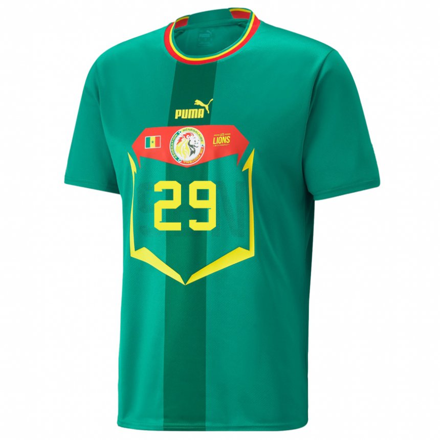 Mujer Camiseta Senegal Demba Seck #29 Verde 2ª Equipación 22-24 La Camisa