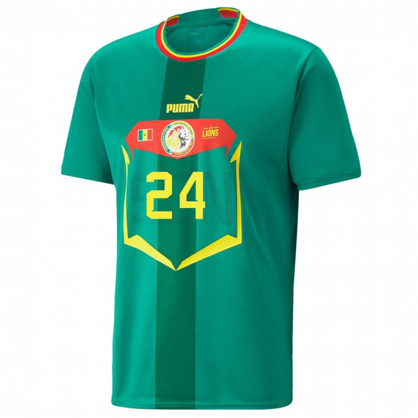 Niño Camiseta Senegal Coumba Sylla Mbodji #24 Verde 2ª Equipación 22-24 La Camisa