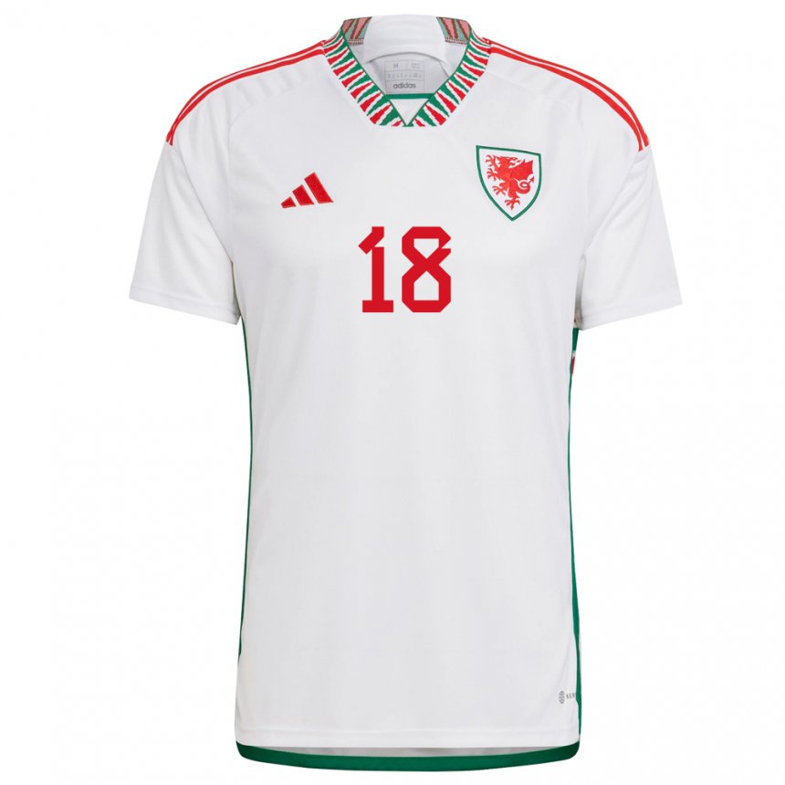 Hombre Camiseta Gales Kylie Nolan #18 Blanco 2ª Equipación 22-24 La Camisa