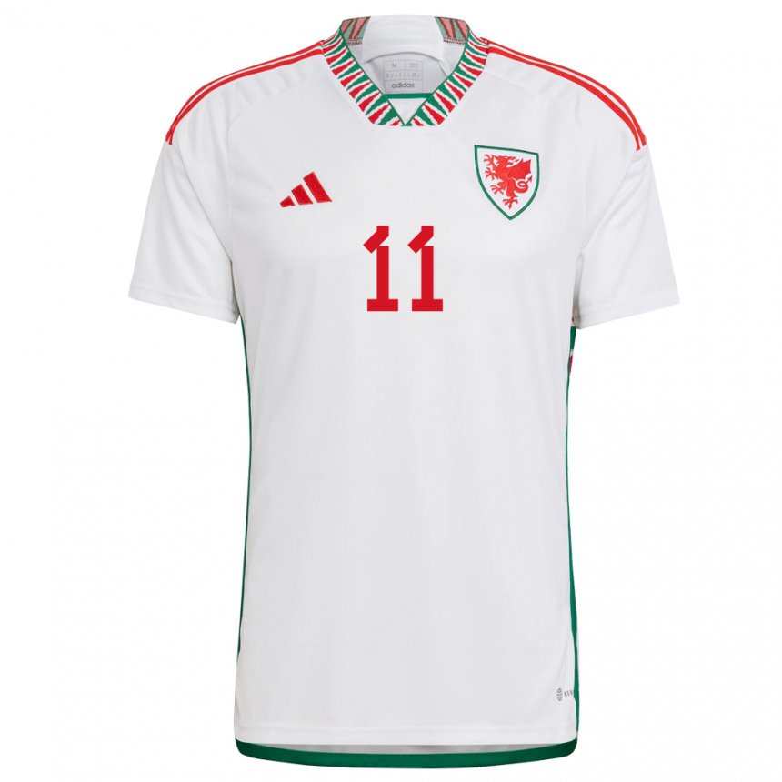 Hombre Camiseta Gales James Crole #11 Blanco 2ª Equipación 22-24 La Camisa