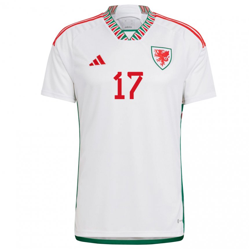 Mujer Camiseta Gales Nadia Lawrence #17 Blanco 2ª Equipación 22-24 La Camisa