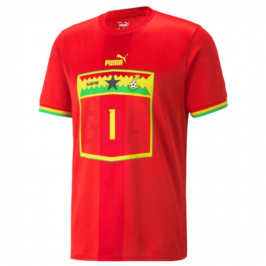 Mujer Camiseta Ghana Fafali Dumehasi #1 Rojo 2ª Equipación 22-24 La Camisa