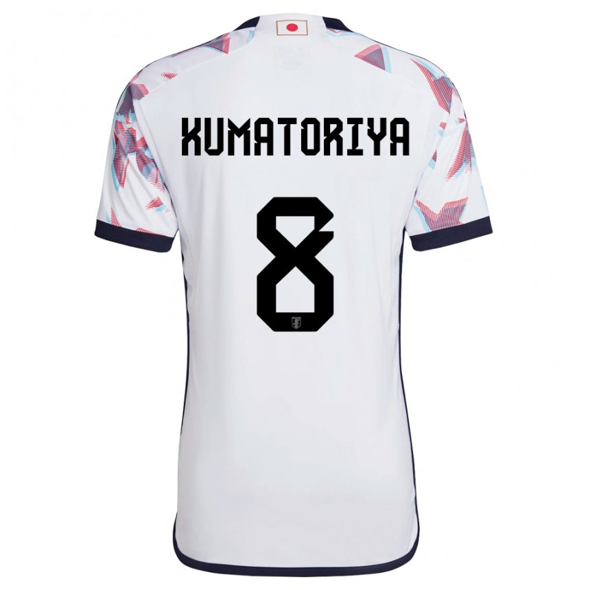 Mujer Camiseta Japón Issei Kumatoriya #8 Blanco 2ª Equipación 22-24 La Camisa