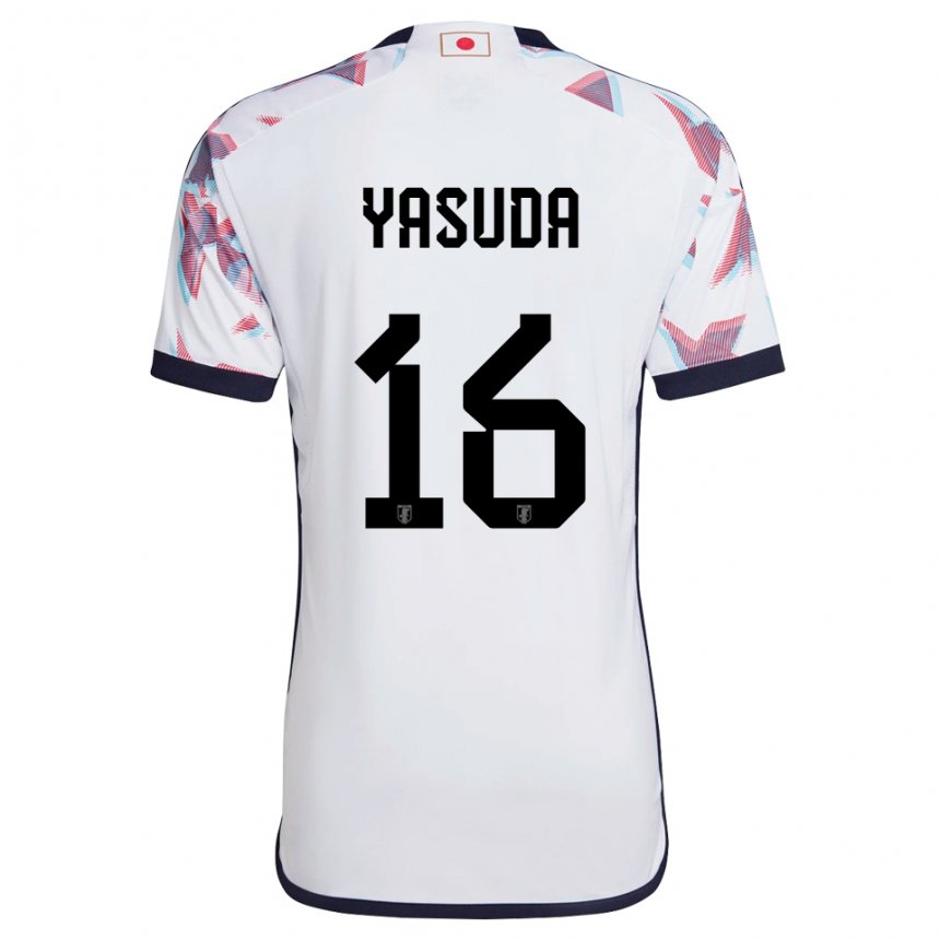 Mujer Camiseta Japón Kenshin Yasuda #16 Blanco 2ª Equipación 22-24 La Camisa