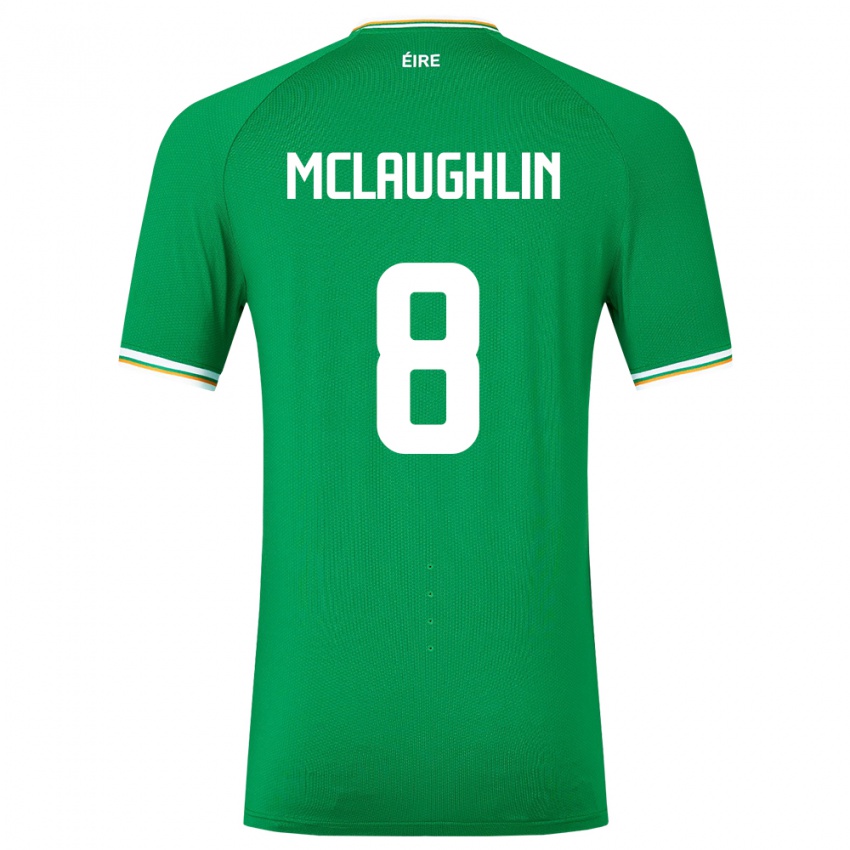 Niño Camiseta Irlanda Roma Mclaughlin #8 Verde 1ª Equipación 24-26 La Camisa