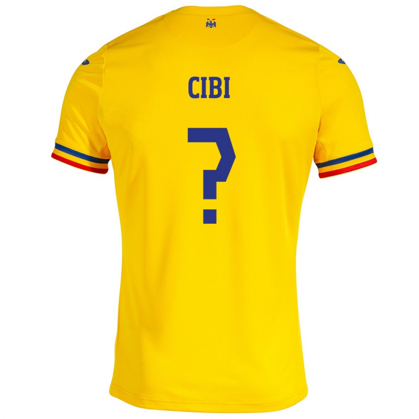 Niño Camiseta Rumania Fabiano Cibi #0 Amarillo 1ª Equipación 24-26 La Camisa