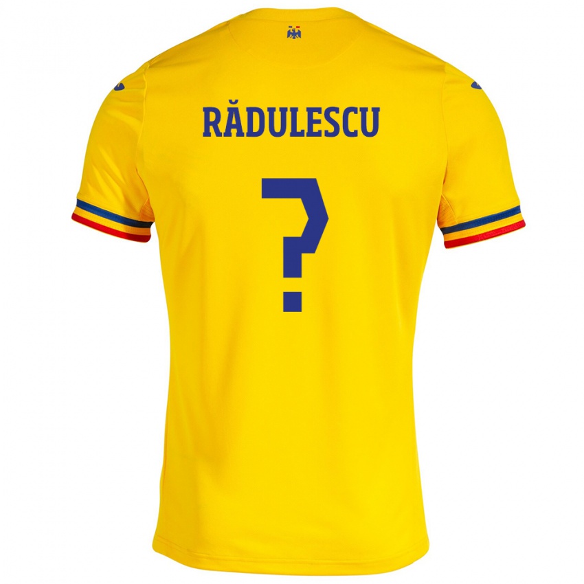 Niño Camiseta Rumania Mihnea Rădulescu #0 Amarillo 1ª Equipación 24-26 La Camisa