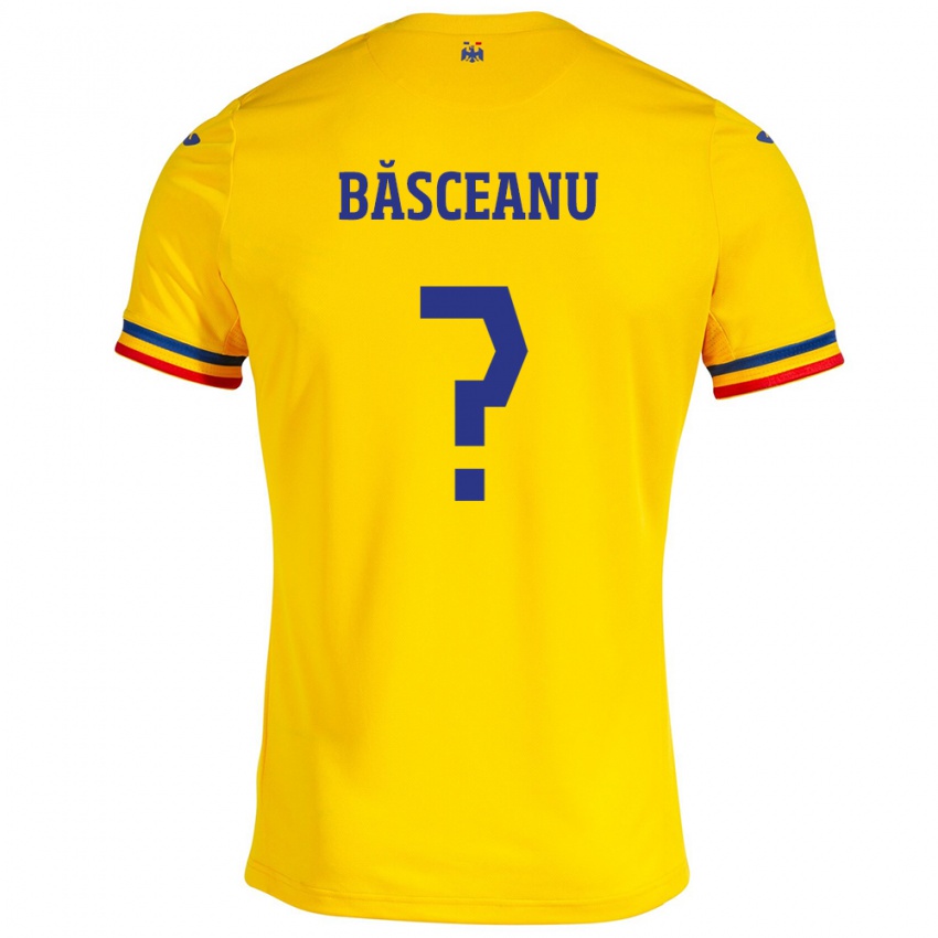 Niño Camiseta Rumania Luca Băsceanu #0 Amarillo 1ª Equipación 24-26 La Camisa