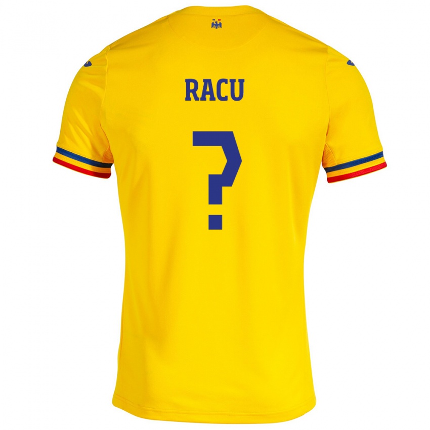 Niño Camiseta Rumania Andrei Racu #0 Amarillo 1ª Equipación 24-26 La Camisa