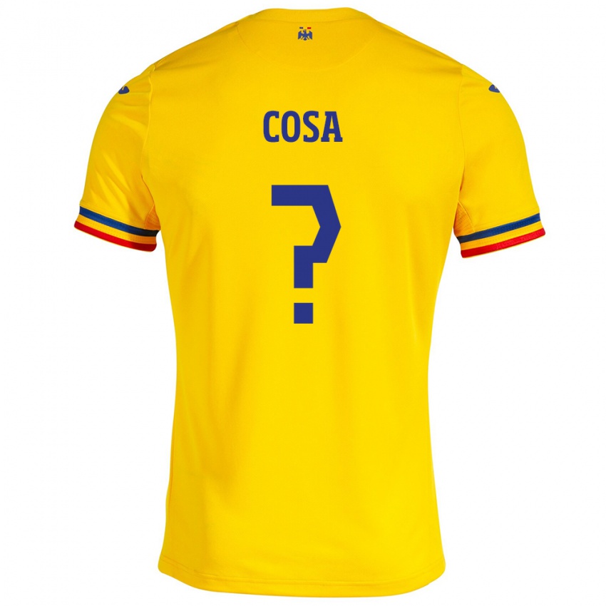 Niño Camiseta Rumania Tudor Cosa #0 Amarillo 1ª Equipación 24-26 La Camisa