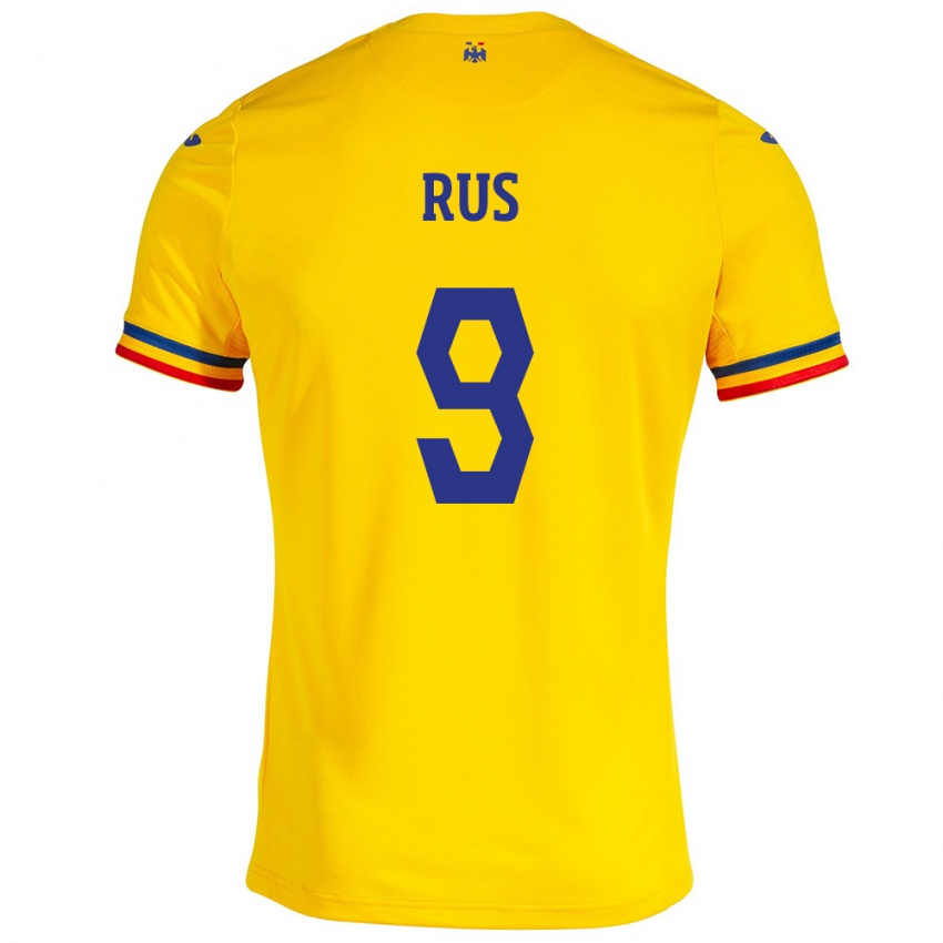 Niño Camiseta Rumania Laura Rus #9 Amarillo 1ª Equipación 24-26 La Camisa