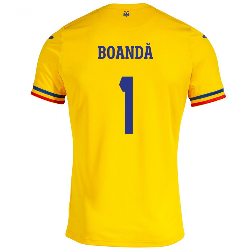 Niño Camiseta Rumania Lavinia Boandă #1 Amarillo 1ª Equipación 24-26 La Camisa