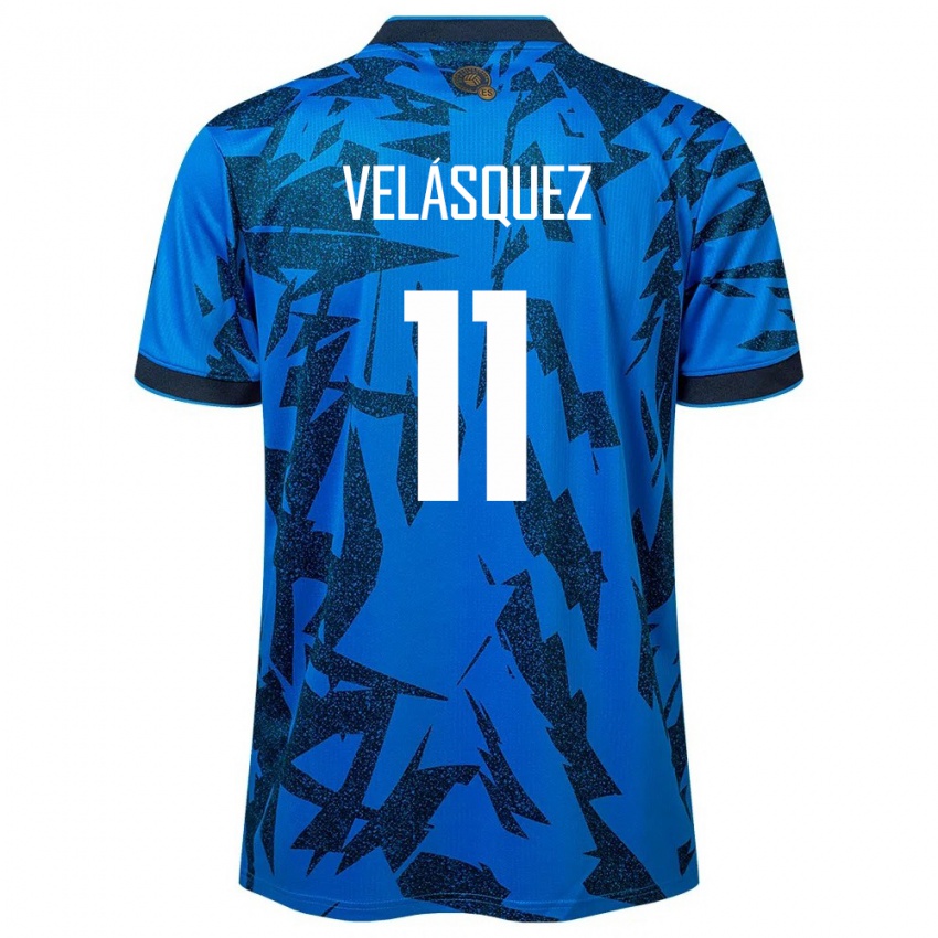 Niño Camiseta El Salvador Jackeline Velásquez #11 Azul 1ª Equipación 24-26 La Camisa