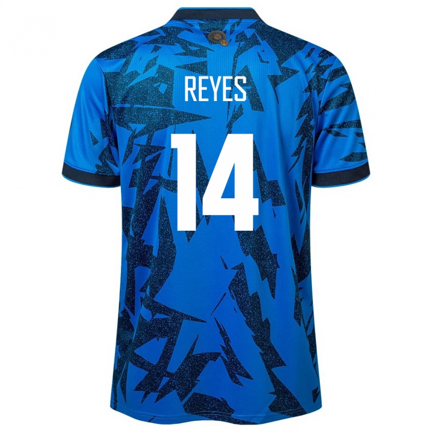 Niño Camiseta El Salvador Karen Reyes #14 Azul 1ª Equipación 24-26 La Camisa