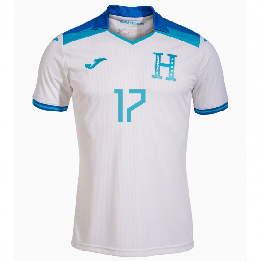 Niño Camiseta Honduras Saúl Estrada #17 Blanco 1ª Equipación 24-26 La Camisa