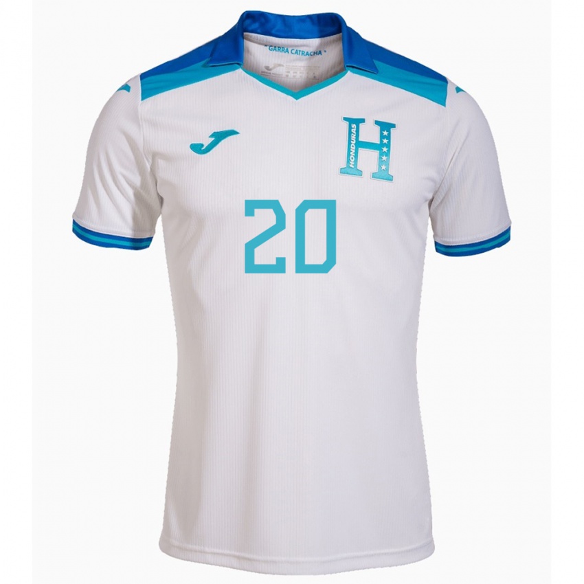 Niño Camiseta Honduras Alessandro Maldonado #20 Blanco 1ª Equipación 24-26 La Camisa