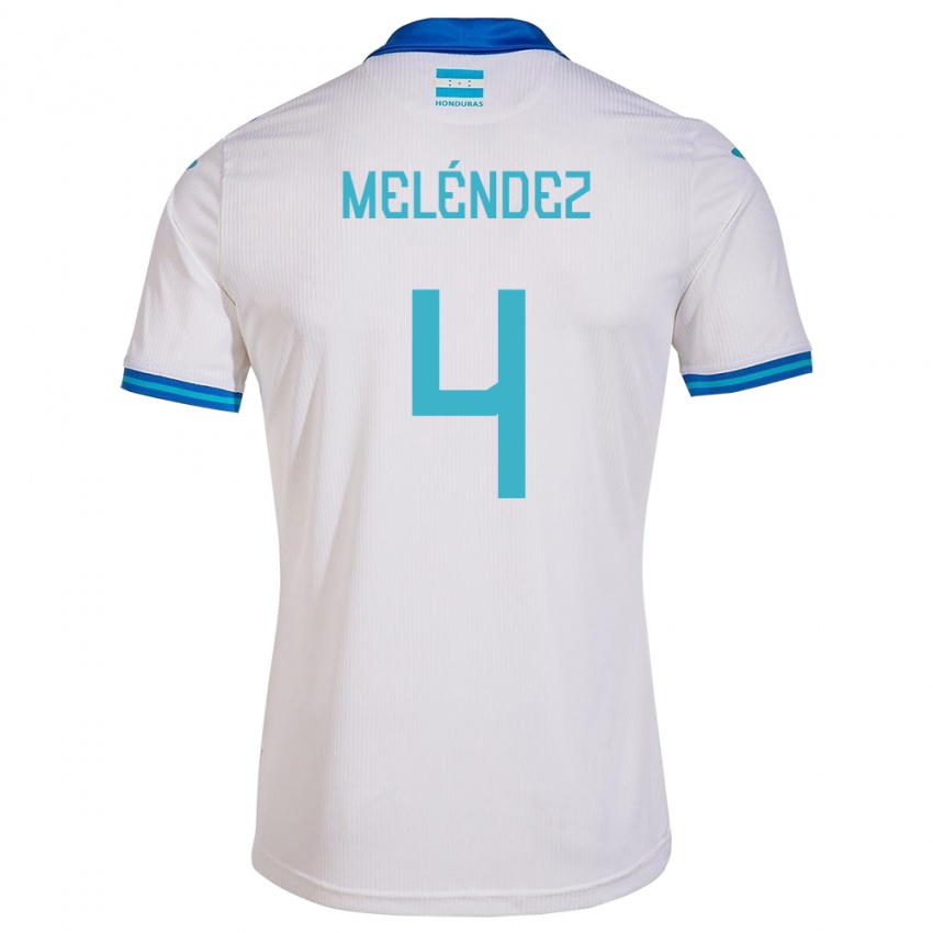 Niño Camiseta Honduras Carlos Meléndez #4 Blanco 1ª Equipación 24-26 La Camisa