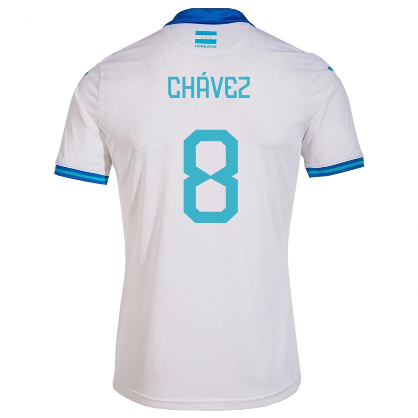 Niño Camiseta Honduras Gerson Chávez #8 Blanco 1ª Equipación 24-26 La Camisa