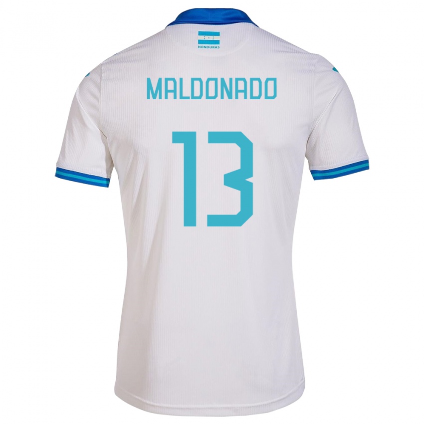 Niño Camiseta Honduras Edwin Maldonado #13 Blanco 1ª Equipación 24-26 La Camisa