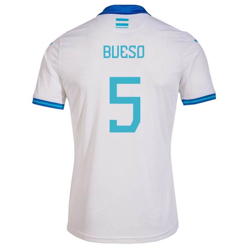 Niño Camiseta Honduras Jonathan Bueso #5 Blanco 1ª Equipación 24-26 La Camisa