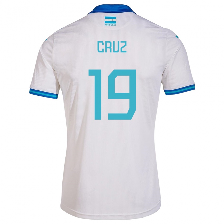 Niño Camiseta Honduras Russel Cruz #19 Blanco 1ª Equipación 24-26 La Camisa