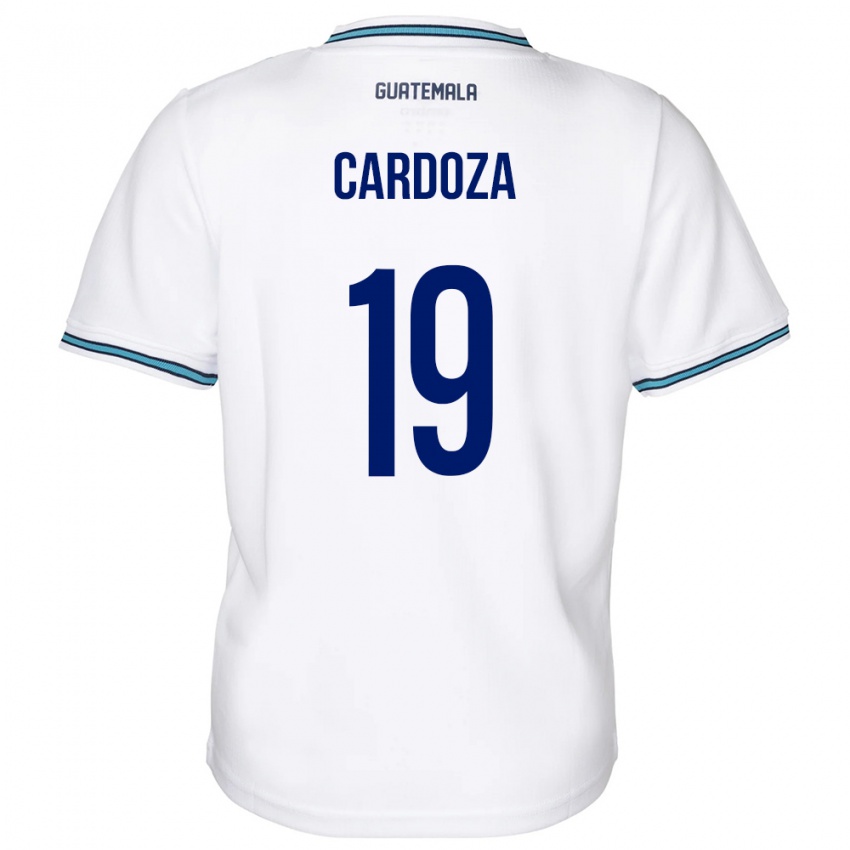 Niño Camiseta Guatemala Elmer Cardoza #19 Blanco 1ª Equipación 24-26 La Camisa