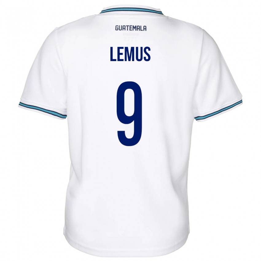 Niño Camiseta Guatemala Erick Lemus #9 Blanco 1ª Equipación 24-26 La Camisa