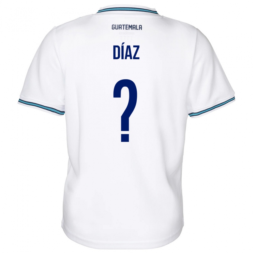 Niño Camiseta Guatemala Hendryck Díaz #0 Blanco 1ª Equipación 24-26 La Camisa