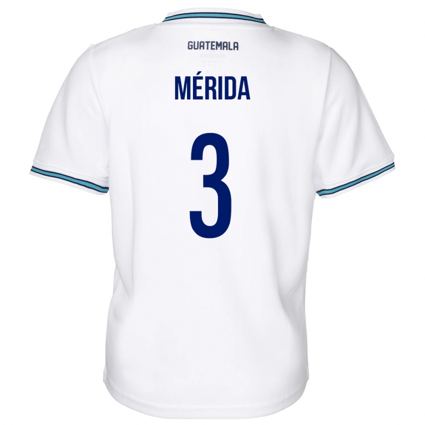 Niño Camiseta Guatemala Daniel Mérida #3 Blanco 1ª Equipación 24-26 La Camisa