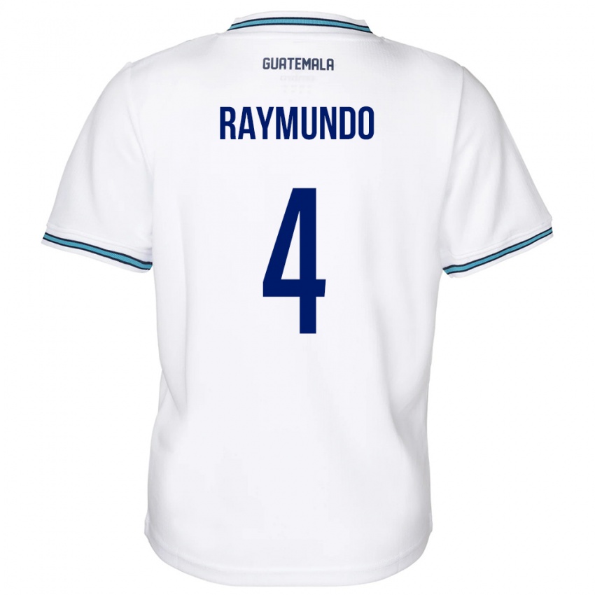 Niño Camiseta Guatemala Cristopher Raymundo #4 Blanco 1ª Equipación 24-26 La Camisa