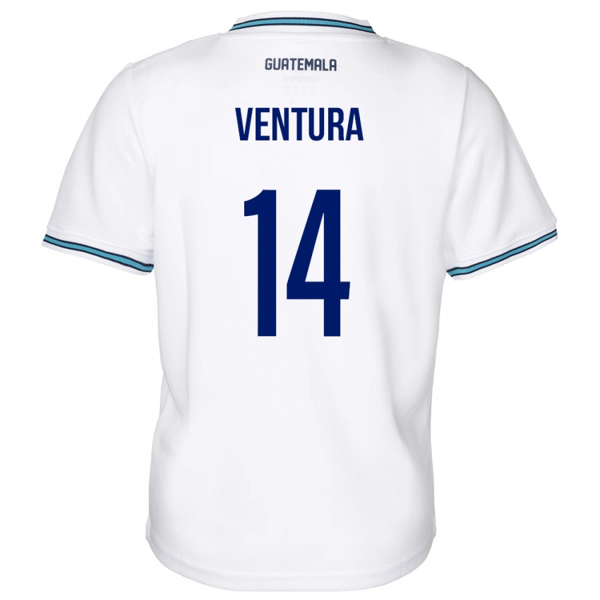 Niño Camiseta Guatemala Madelyn Ventura #14 Blanco 1ª Equipación 24-26 La Camisa