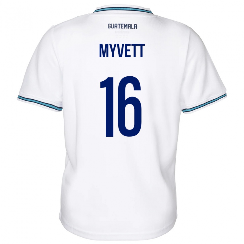 Niño Camiseta Guatemala Jemery Myvett #16 Blanco 1ª Equipación 24-26 La Camisa