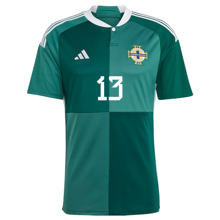 Niño Camiseta Irlanda Del Norte Senan Devine #13 Verde 1ª Equipación 24-26 La Camisa