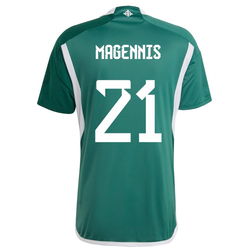 Niño Camiseta Irlanda Del Norte Josh Magennis #21 Verde 1ª Equipación 24-26 La Camisa