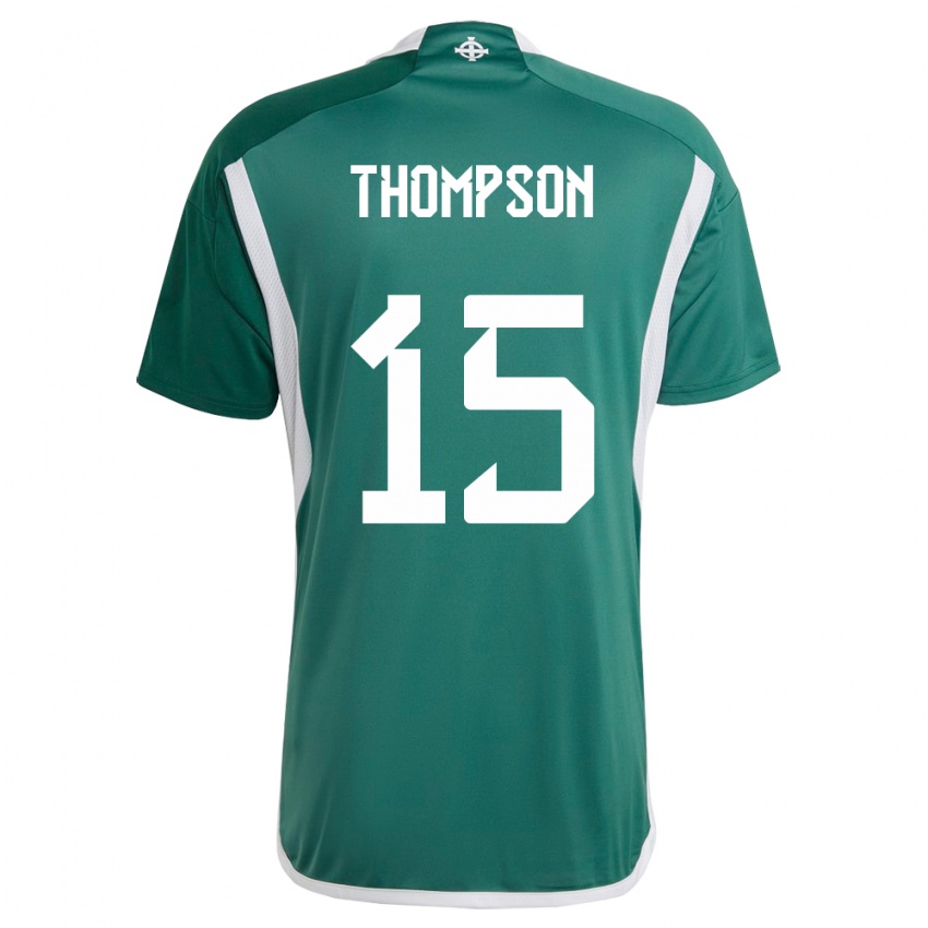 Niño Camiseta Irlanda Del Norte Jordan Thompson #15 Verde 1ª Equipación 24-26 La Camisa