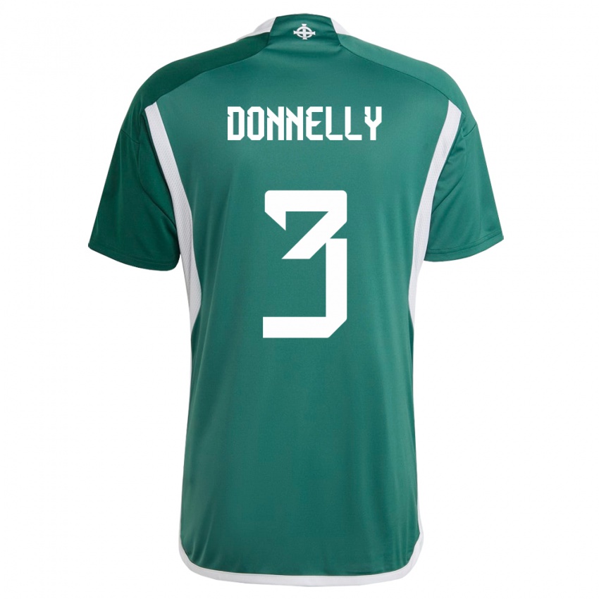 Niño Camiseta Irlanda Del Norte Aaron Donnelly #3 Verde 1ª Equipación 24-26 La Camisa