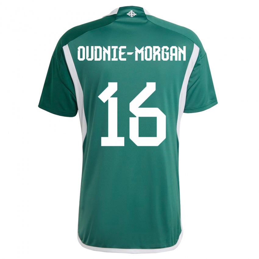 Niño Camiseta Irlanda Del Norte Rio Oudnie-Morgan #16 Verde 1ª Equipación 24-26 La Camisa