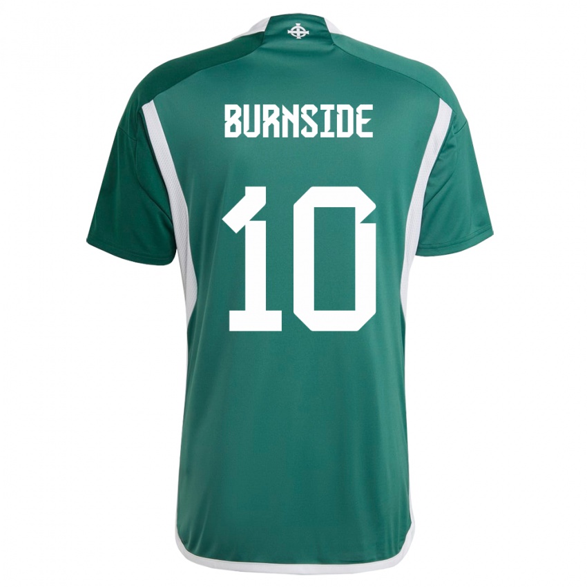 Niño Camiseta Irlanda Del Norte Callum Burnside #10 Verde 1ª Equipación 24-26 La Camisa