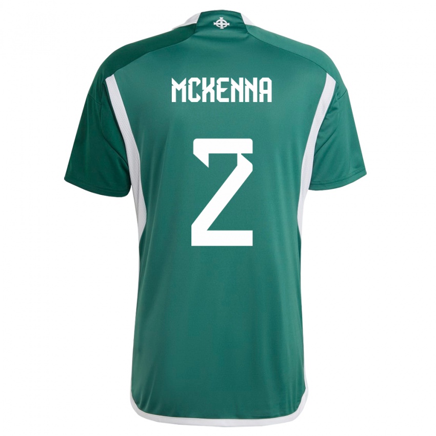 Niño Camiseta Irlanda Del Norte Rebecca Mckenna #2 Verde 1ª Equipación 24-26 La Camisa