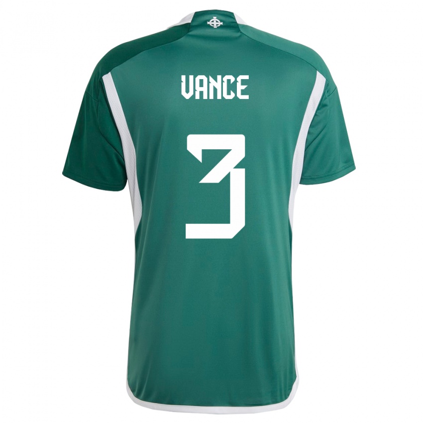 Niño Camiseta Irlanda Del Norte Demi Vance #3 Verde 1ª Equipación 24-26 La Camisa