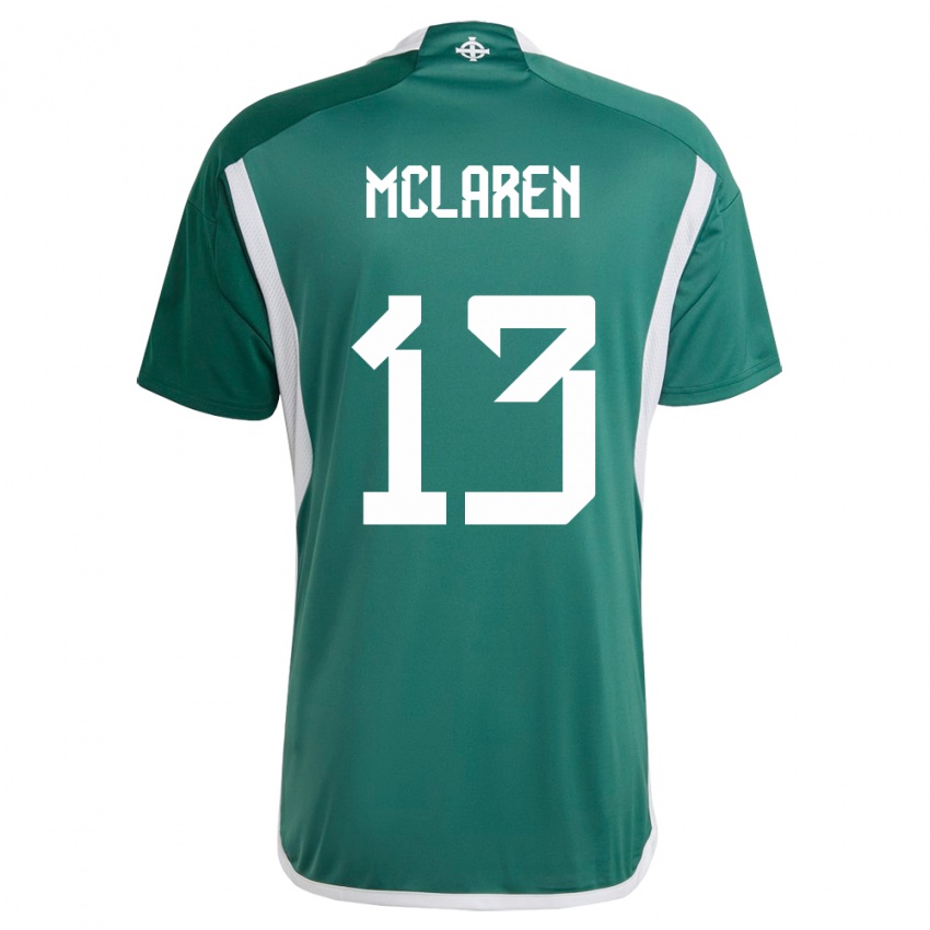 Niño Camiseta Irlanda Del Norte Rachel Mclaren #13 Verde 1ª Equipación 24-26 La Camisa