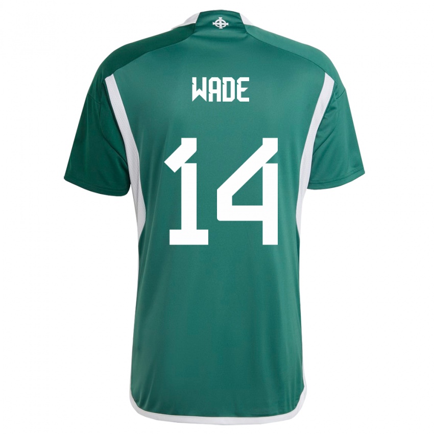 Niño Camiseta Irlanda Del Norte Lauren Wade #14 Verde 1ª Equipación 24-26 La Camisa