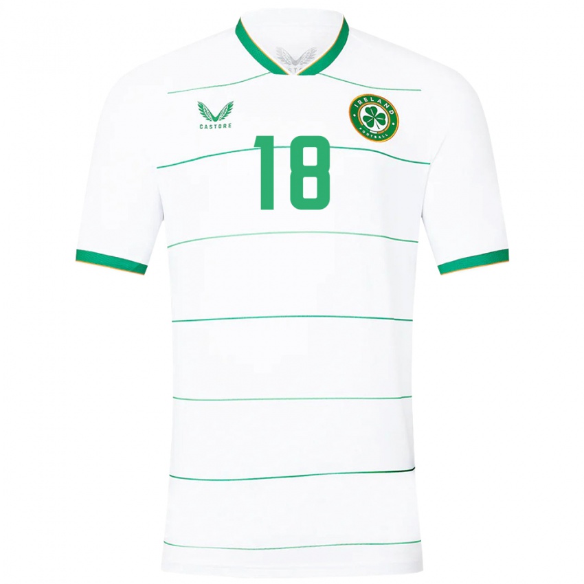 Niño Camiseta Irlanda Kyra Carusa #18 Blanco 2ª Equipación 24-26 La Camisa